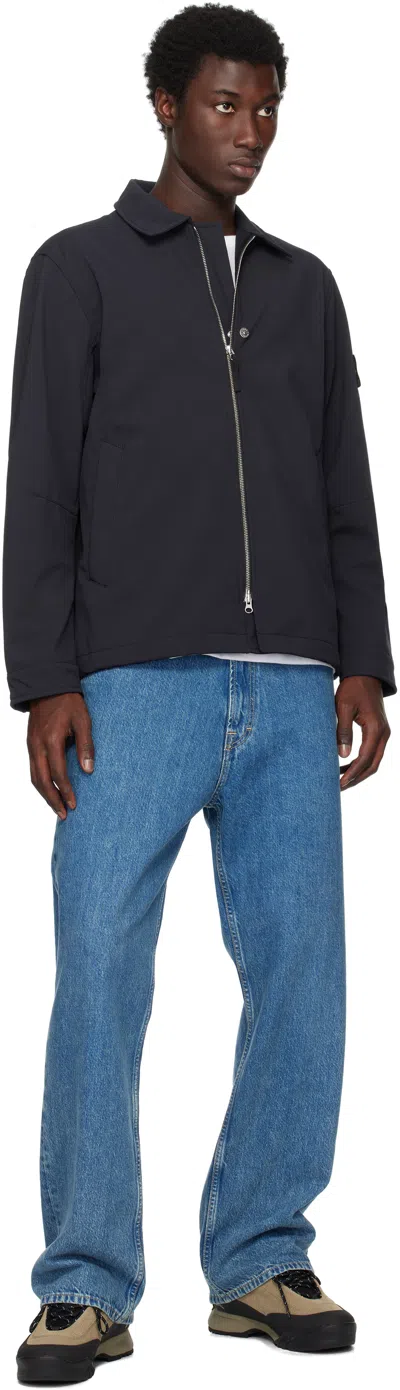 Stone Island Navy Q100003 Soft Shell Jacket In Blue
