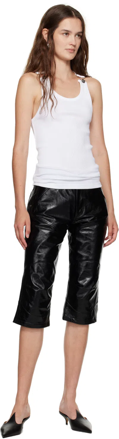 Jean Paul Gaultier Ribbed Texture Scoop Neck Sleeveless Top