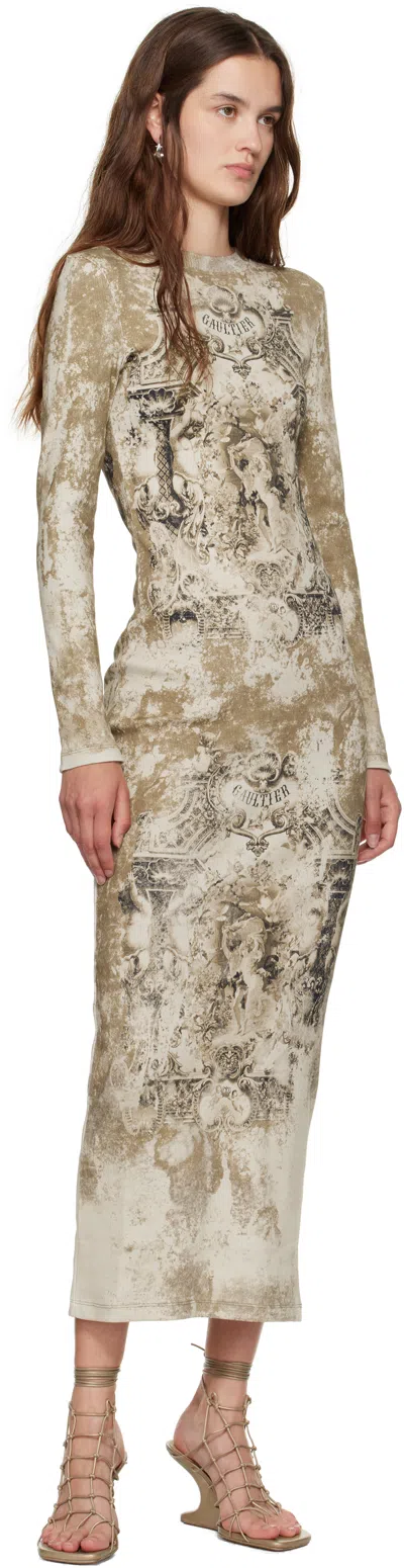 Jean Paul Gaultier Beige 'the Médaillon' Cotton Maxi Dress