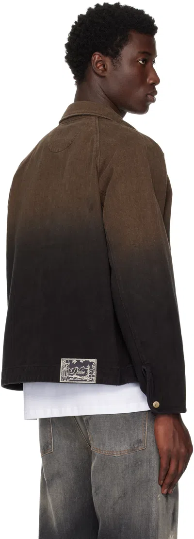 Dime Brown Dipped Chore Jacket In Brown