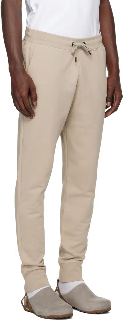 Canada Goose Cotton Track-pants With Ribbed Cuffs In Neutral