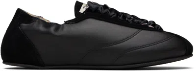 Repetto Black Silk Tennis Sneakers