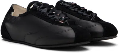 Repetto Black Silk Tennis Sneakers