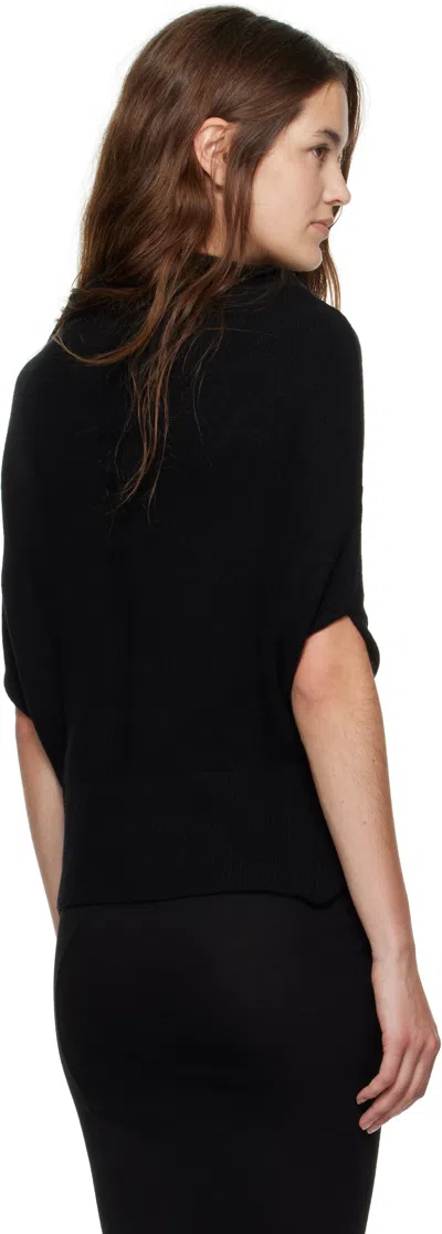 Rick Owens Black Concordians Sl Shroud Sweater In Black