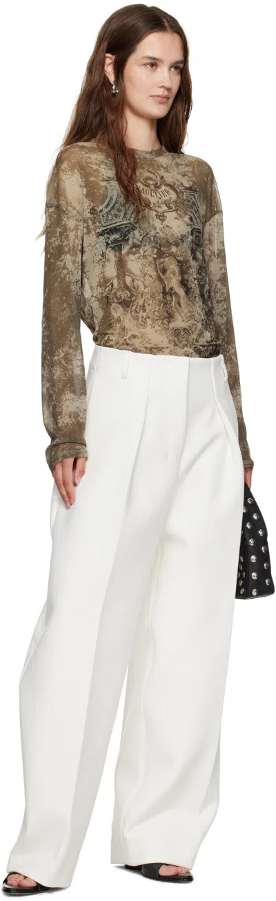 Jean Paul Gaultier Beige 'the Oversized Médaillon' Top