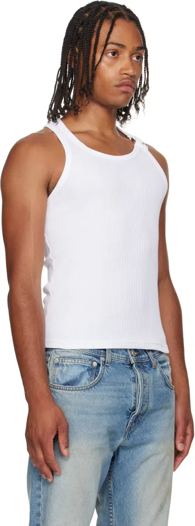 Jean Paul Gaultier White 'the Piercing' Tank Top In White
