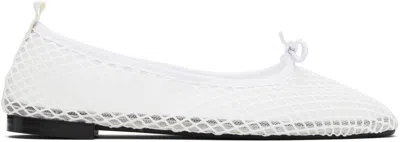 Repetto White Garance Square Toe Ballerina Flats