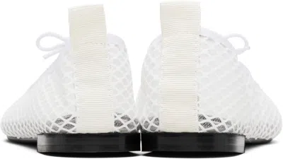 Repetto White Garance Square Toe Ballerina Flats