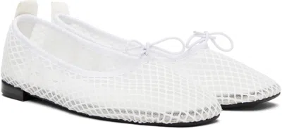 Repetto White Garance Square Toe Ballerina Flats