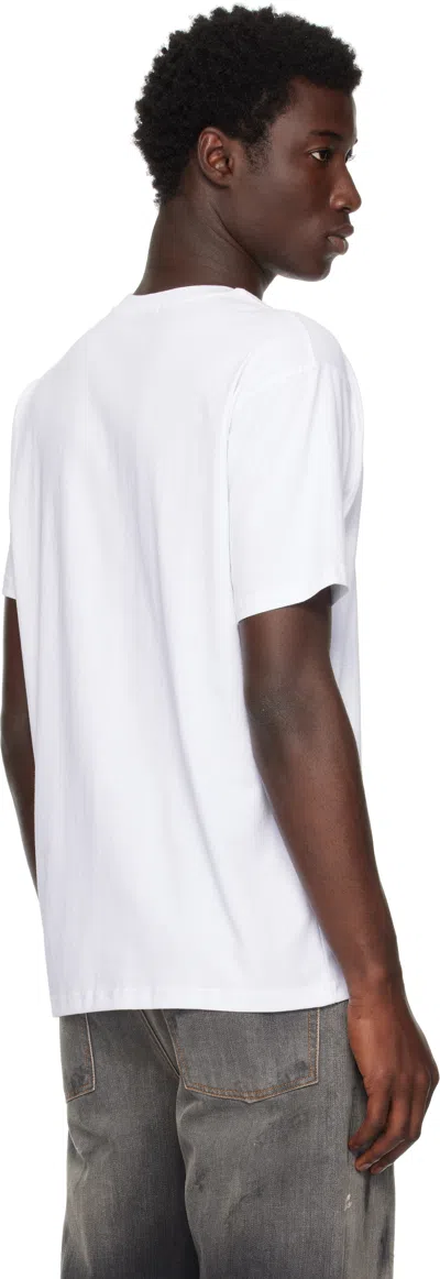 Dime White Satin T-shirt In White