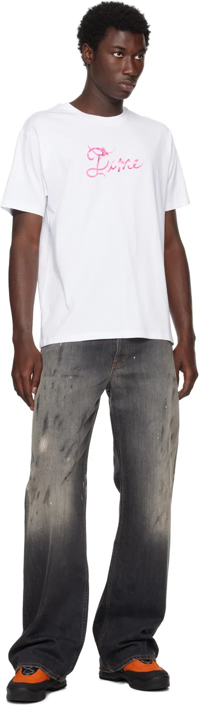 Dime White Satin T-shirt In White