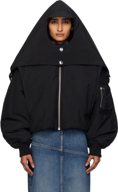 Jean Paul Gaultier Black 'the Hooded' Bomber Jacket