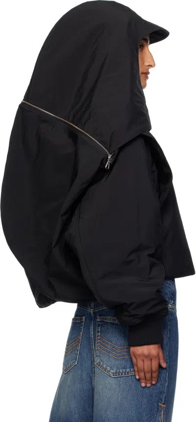 Jean Paul Gaultier Black 'the Hooded' Bomber Jacket