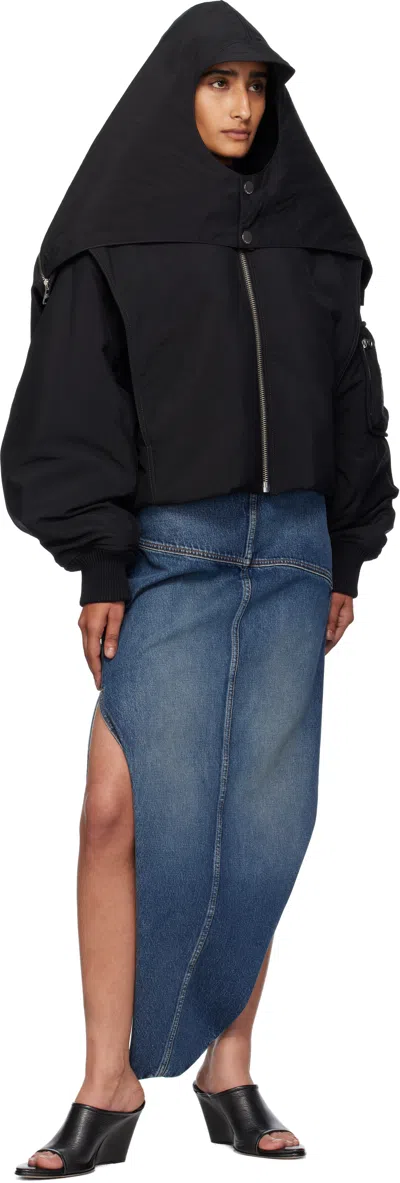 Jean Paul Gaultier Black 'the Hooded' Bomber Jacket