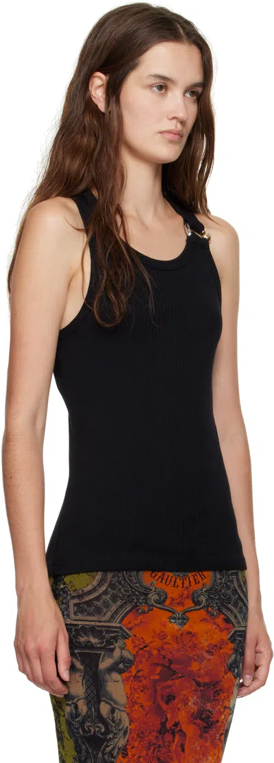 Jean Paul Gaultier Black 'the Piercing' Tank Top