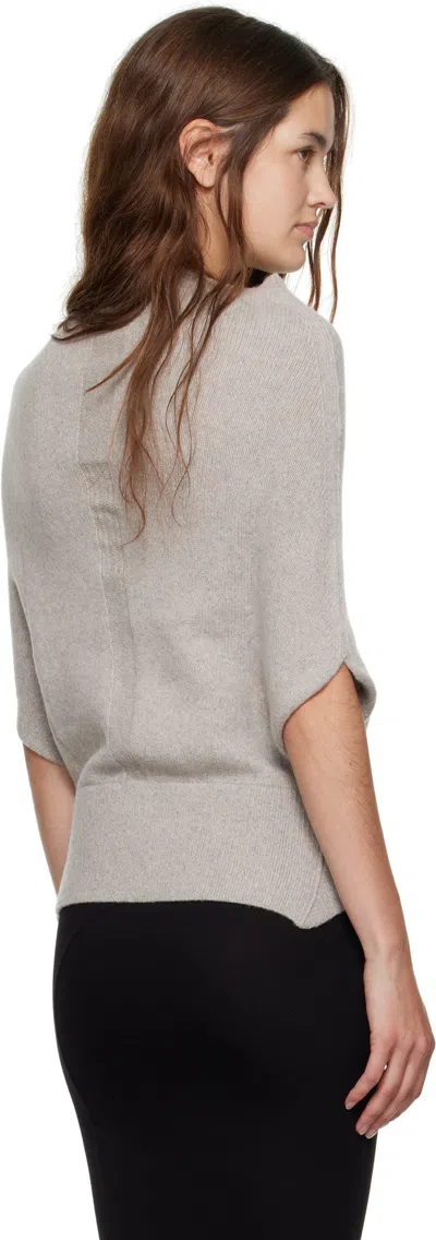 Rick Owens Off-white Concordians Sl Shroud Sweater In Gray
