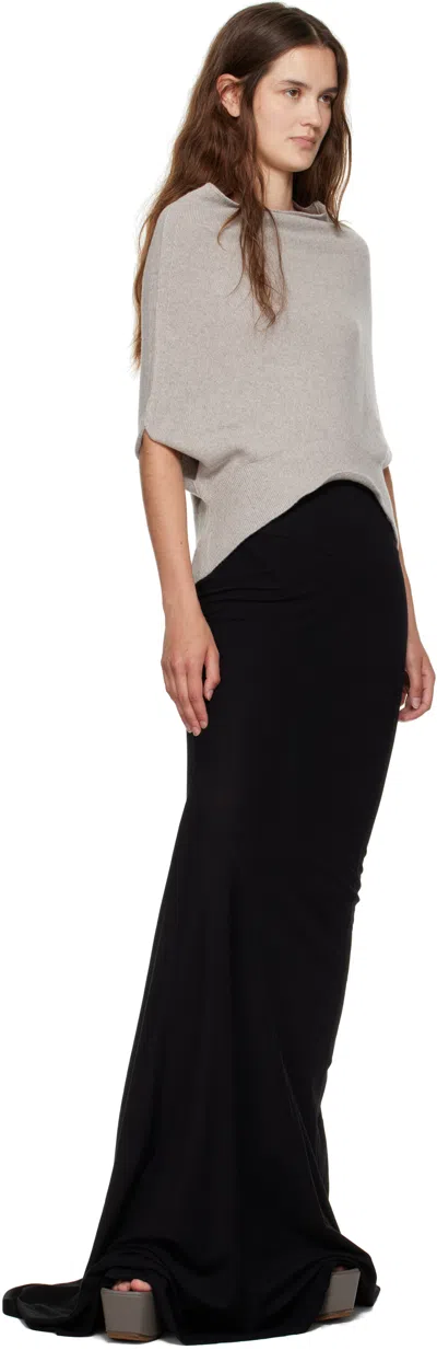Rick Owens Off-white Concordians Sl Shroud Sweater In Gray