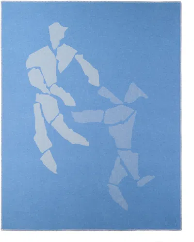 The Conran Shop Blue & Gray Pieces Dancing Figures Throw