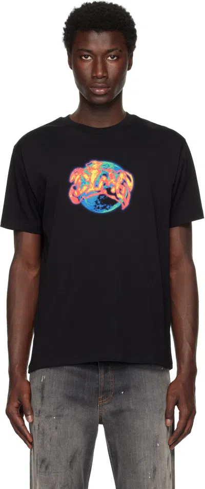 Dime Black Global T-shirt In Black
