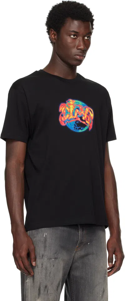 Dime Black Global T-shirt In Black