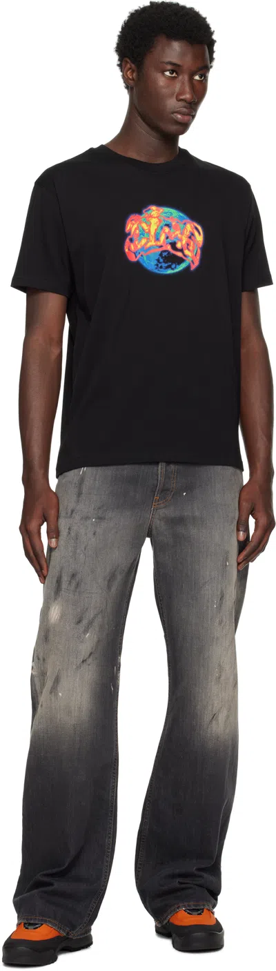 Dime Black Global T-shirt In Black