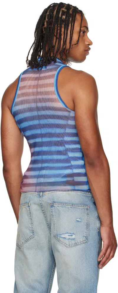Jean Paul Gaultier Blue 'the Air' Tank Top In Blue