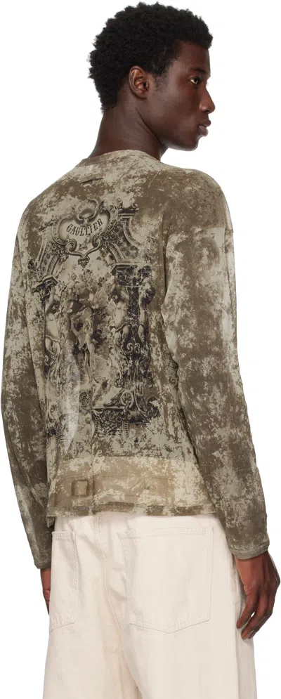 Jean Paul Gaultier Beige 'the Oversized Médallion' Top In Brown