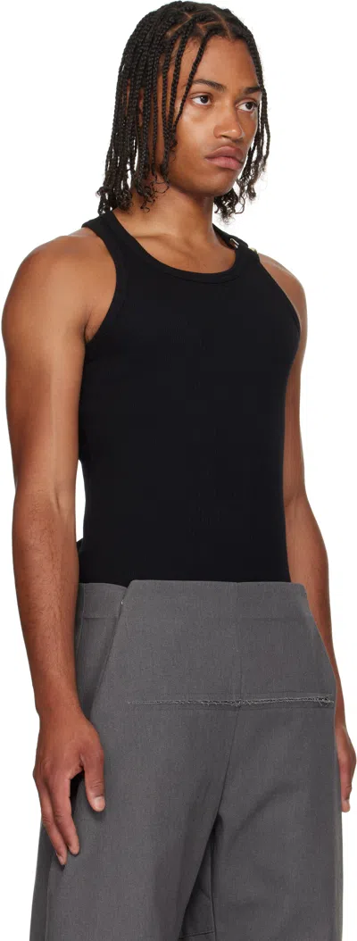 Jean Paul Gaultier Black 'the Piercing' Tank Top In Black