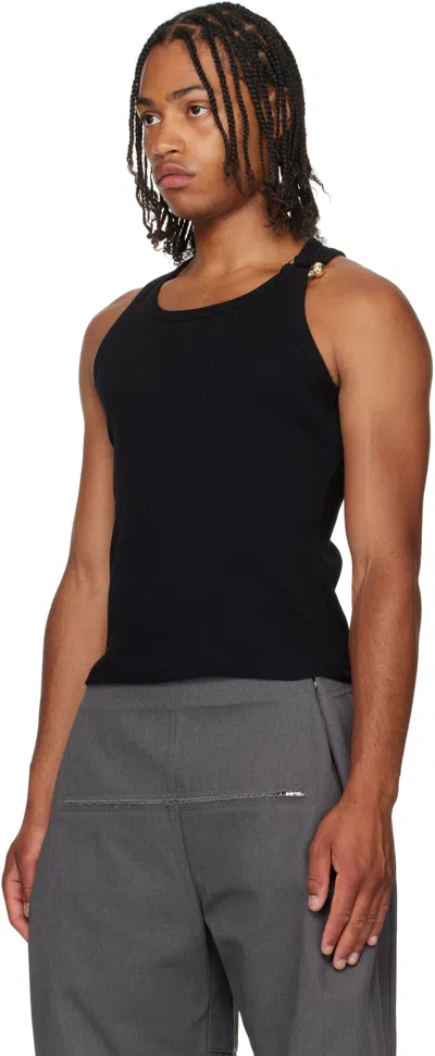 Jean Paul Gaultier Black 'the Piercing' Tank Top In Black