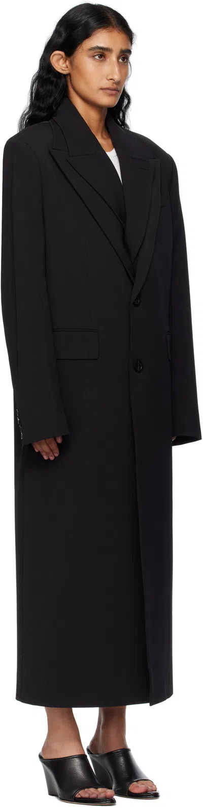 Jean Paul Gaultier Black Double Layer Body Detail Coat