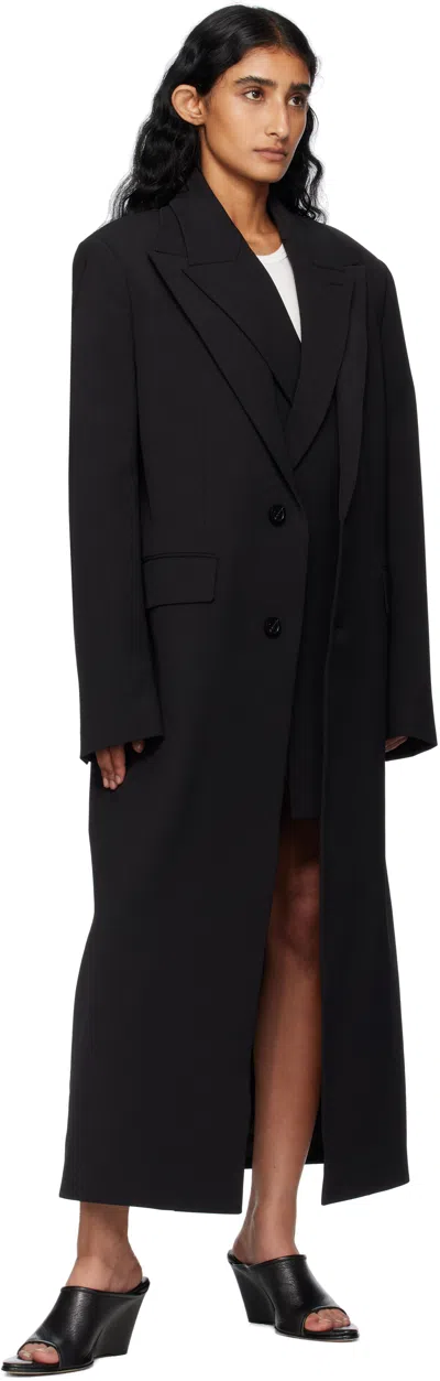 Jean Paul Gaultier Black Double Layer Body Detail Coat
