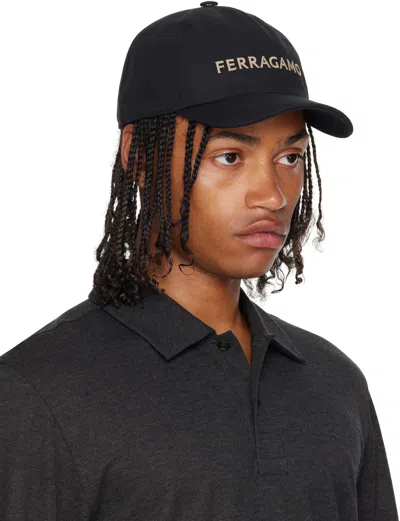 Ferragamo Black Core Signature Cap