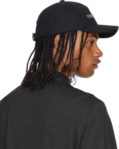 Ferragamo Black Core Signature Cap