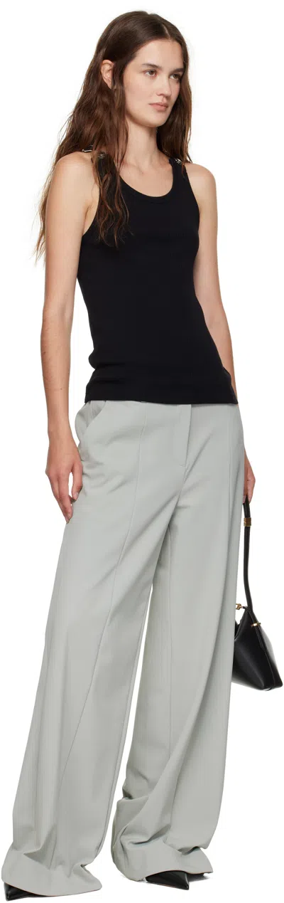 Jean Paul Gaultier Black Overall Buckles Ribbed Tank Top In Black