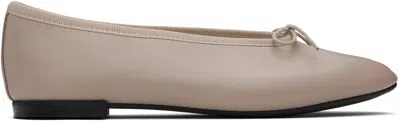 Repetto Taupe Lilou Almond Toe Ballerina Flats