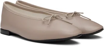 Repetto Taupe Lilou Almond Toe Ballerina Flats