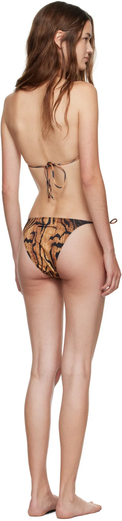 Jean Paul Gaultier Black & Brown 'the Wood' Bikini