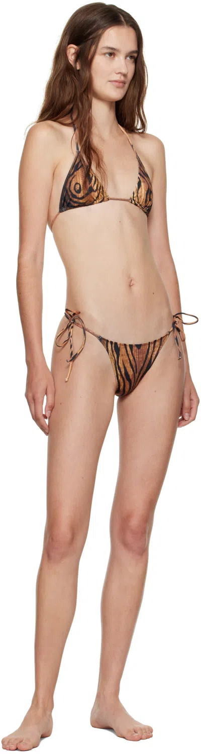 Jean Paul Gaultier Black & Brown 'the Wood' Bikini