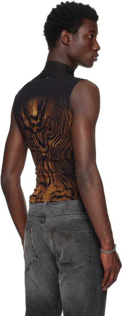 Jean Paul Gaultier Black 'the Wood' Turtleneck In Brown