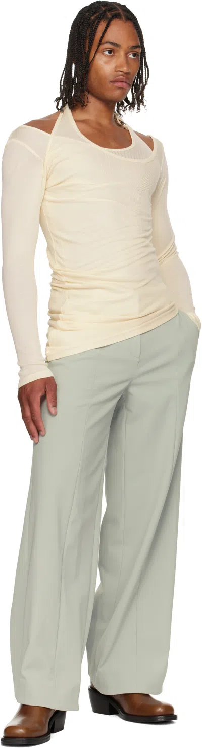 Jean Paul Gaultier Off-white 'gaultier' Piercing Detail Top In White