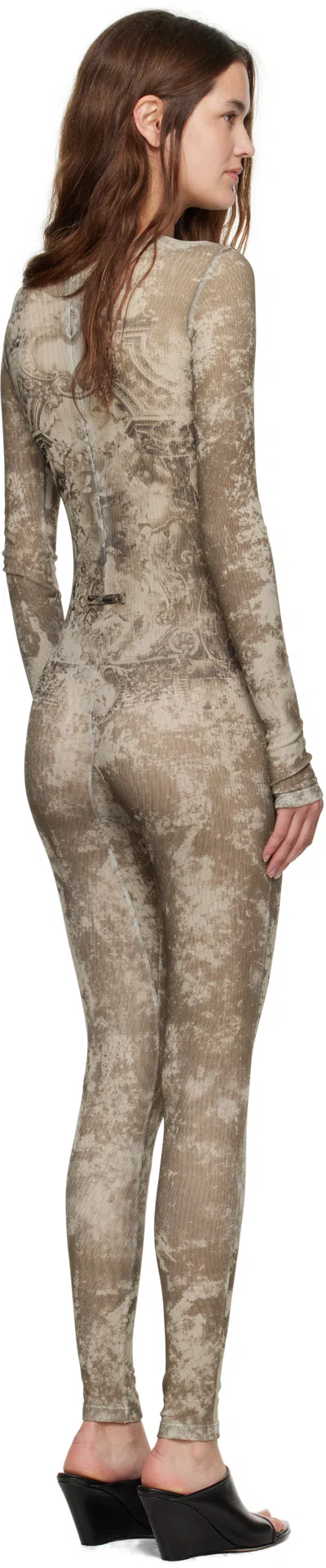 Jean Paul Gaultier Beige 'the Médaillon' Jumpsuit