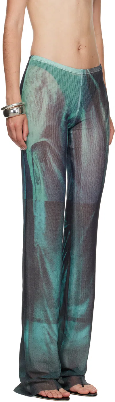 Jean Paul Gaultier Blue 'the Water' Lounge Pants
