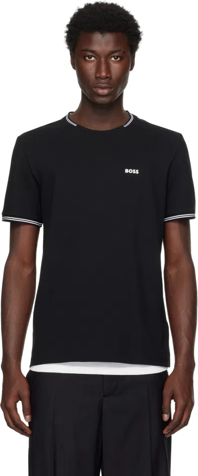 Hugo Boss Boss Stretch Cotton T-shirt In Dark Blue