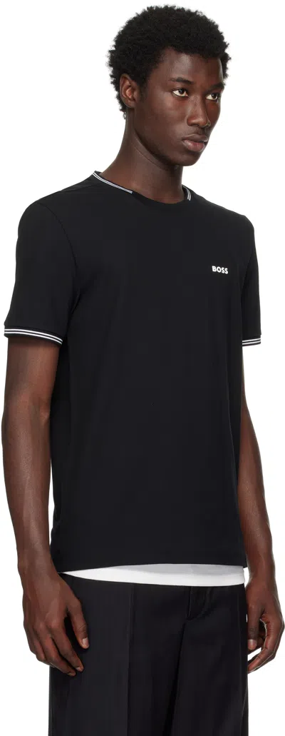 Hugo Boss Boss Stretch Cotton T-shirt In Dark Blue