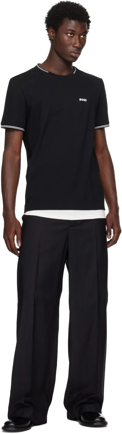 Hugo Boss Boss Stretch Cotton T-shirt In Dark Blue