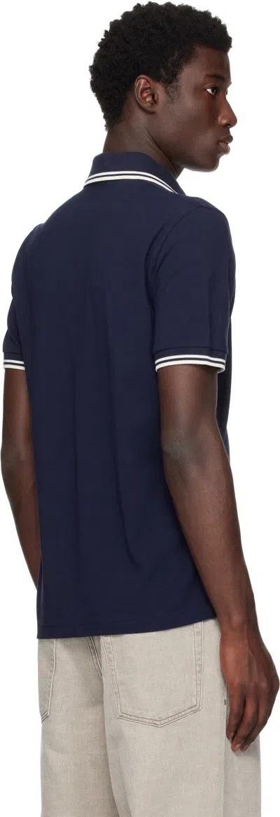 Fred Perry Reissues Original Twin Tipped Polo Navy Ice Ice In Blue