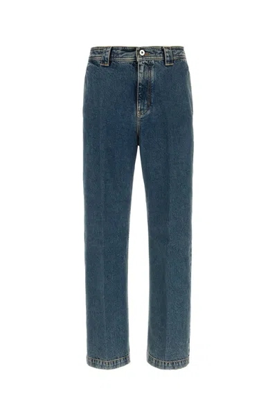 Ferragamo Straight Leg Denim Trousers With Contrast Stitching