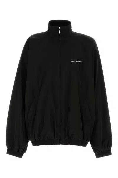 Balenciaga Oversized Windbreaker Jacket In Black