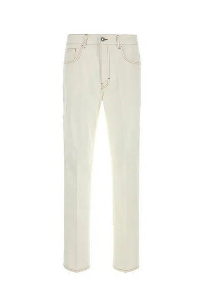 Givenchy White Denim Wide-leg Jeans In White