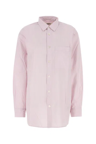 Tekla Embroidered Poplin Oversize Pyjama Shirt